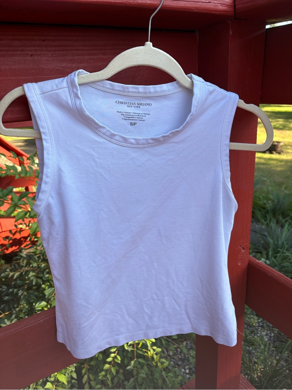 Christian Siriano New York White Sleeveless Tank Top Small Minimalist